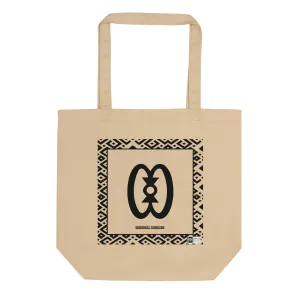 100% cotton Eco Tote Bag, featuring the Adinkra symbol for democracy