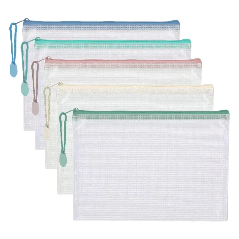 10pcs Mesh Zipper Bags for Classroom Organization