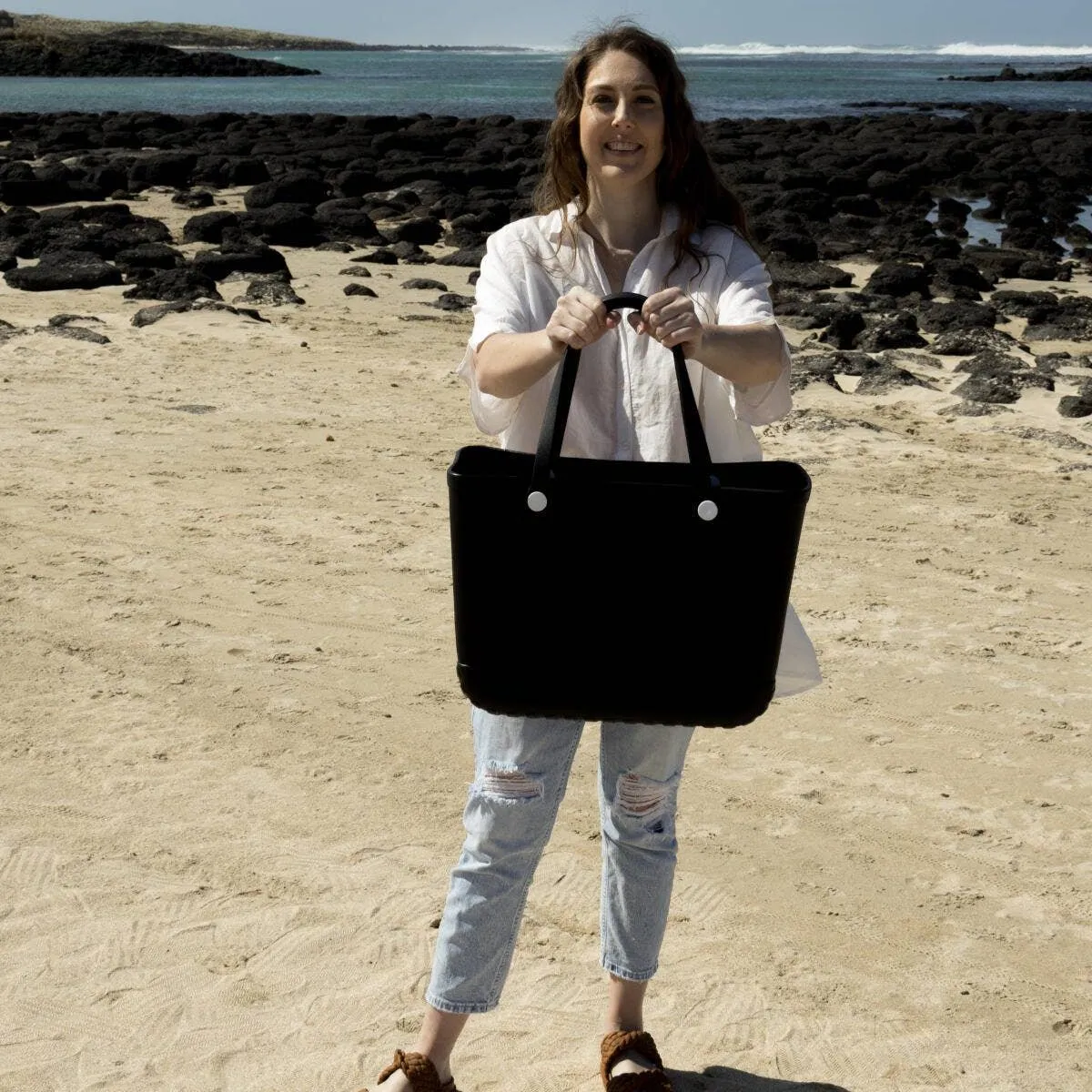 Aloha Vegan Tote Bag | Large | Black