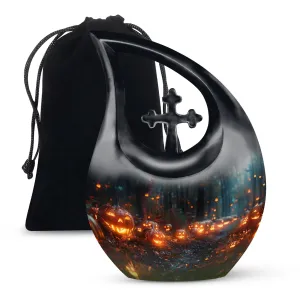 Autumn's Eerie Glow - Large Memorial Urn for Ashes