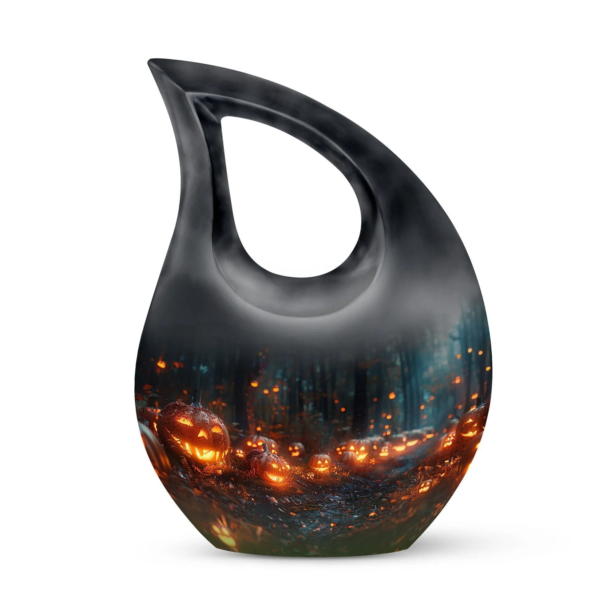 Autumn's Eerie Glow - Large Memorial Urn for Ashes