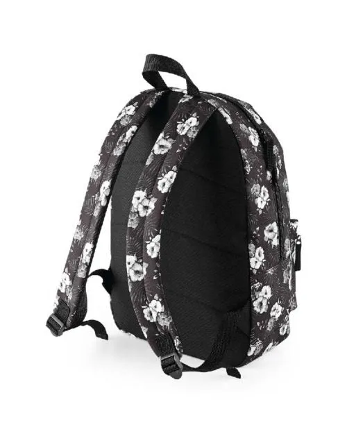 Bagbase Back Pack Black / Flowers - BG188