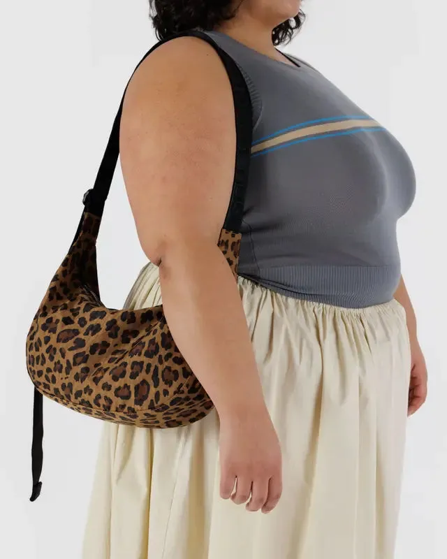 Baggu Medium Nylon Crescent Bag Leopard