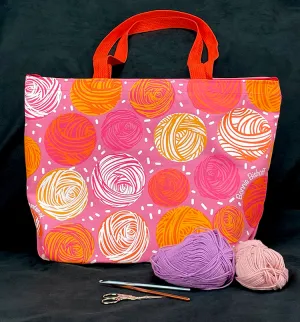 Ball of Yarn Zipper Tote