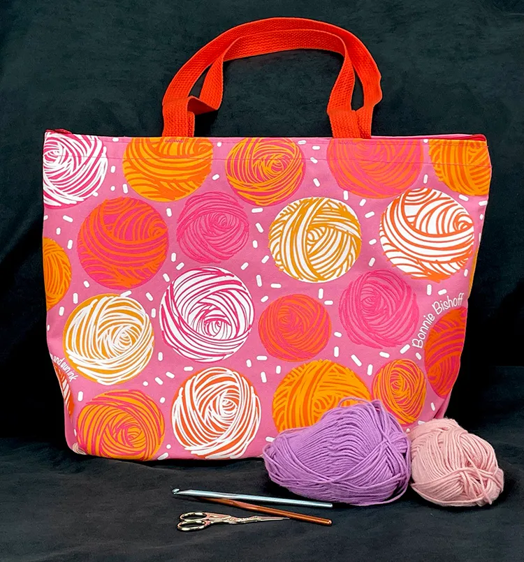 Ball of Yarn Zipper Tote