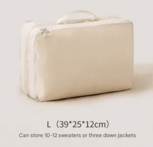 Beige Big Size Multifunctional Compact Travel Organizer Bag Stores 6-8 Essentials for Easy Access