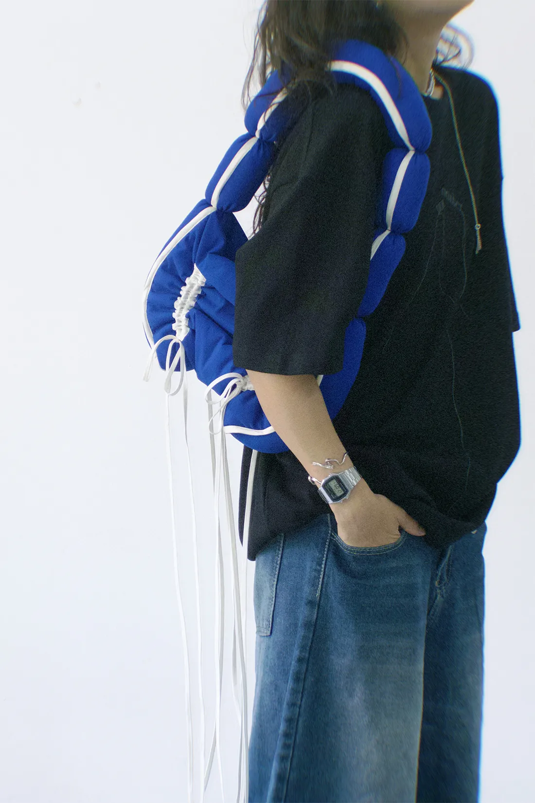 Billie Sausage Bag in Blue