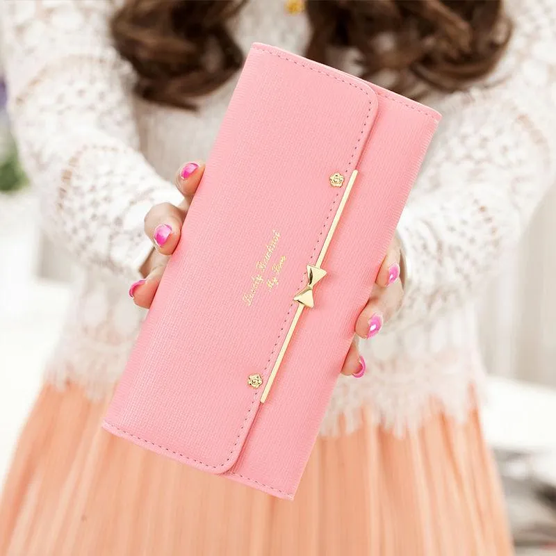Bowknot Card Bag Women Fashion Leather Handbag Tote Shoulder Bag Messenger