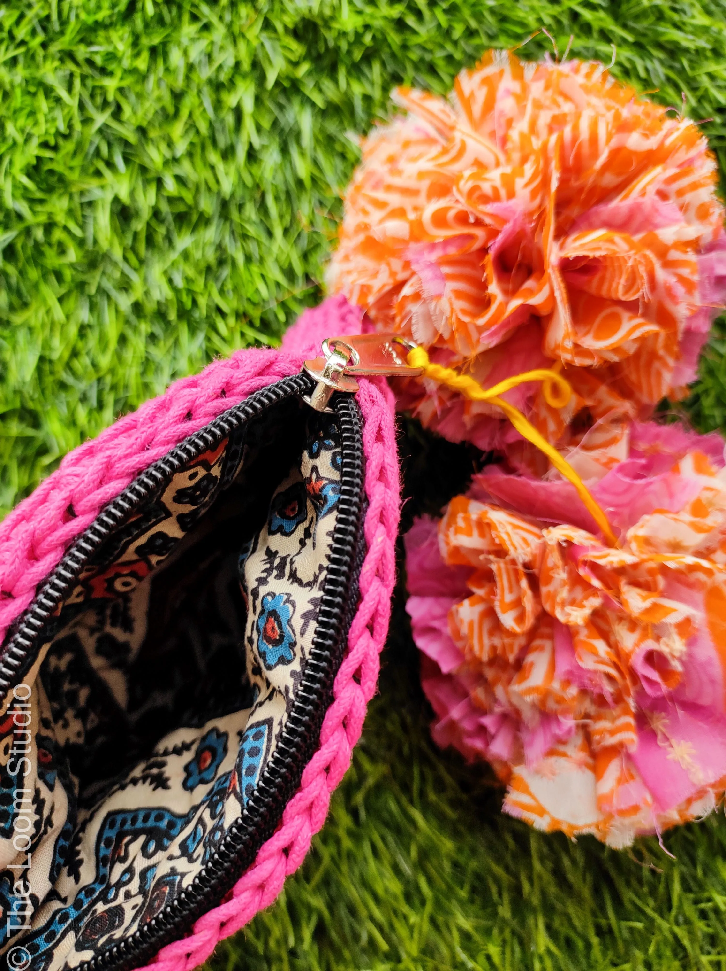 Bugsy Boho Hand Crochet Pouch Bag