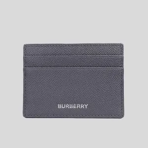 BURBERRY Sandon Business Grained Leather Card Holder Store Grey RS-80742761