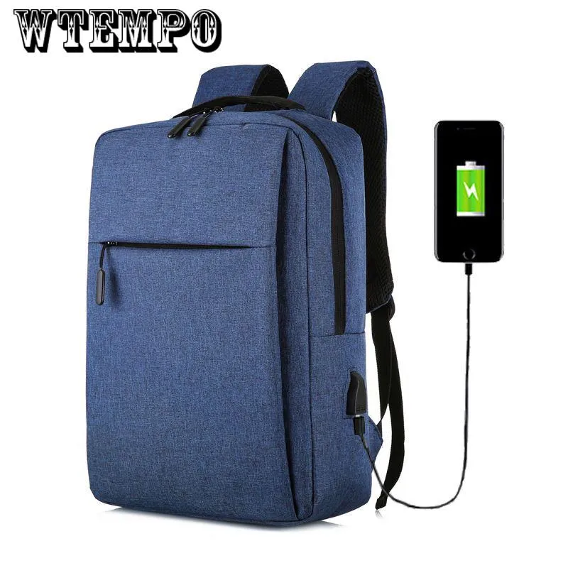 Business Backpack Men Laptop Backpacks Waterproof Male Bags USB Charging Back Pack Notebook Black