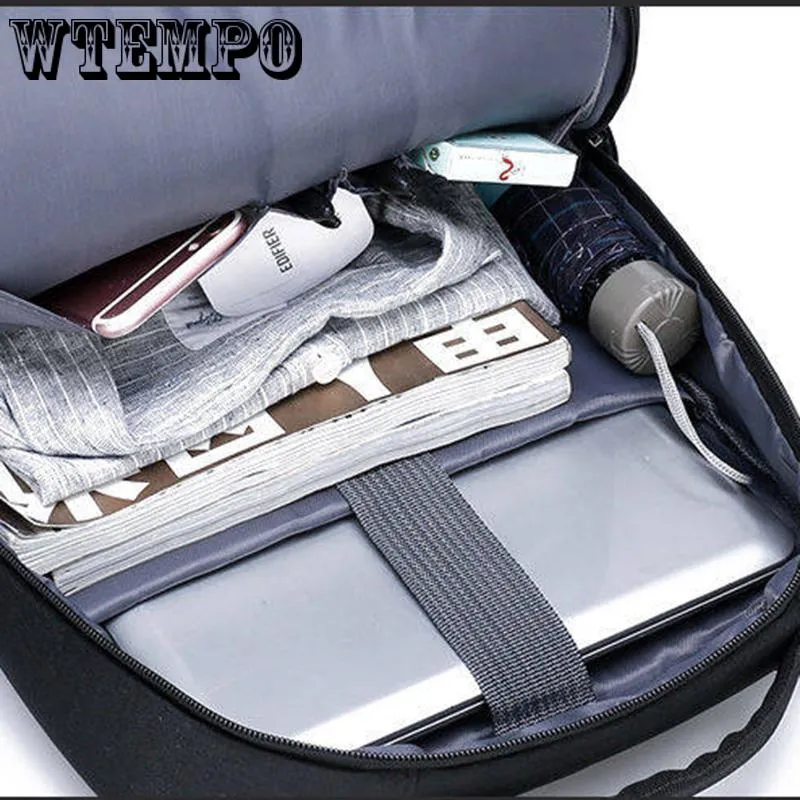 Business Backpack Men Laptop Backpacks Waterproof Male Bags USB Charging Back Pack Notebook Black