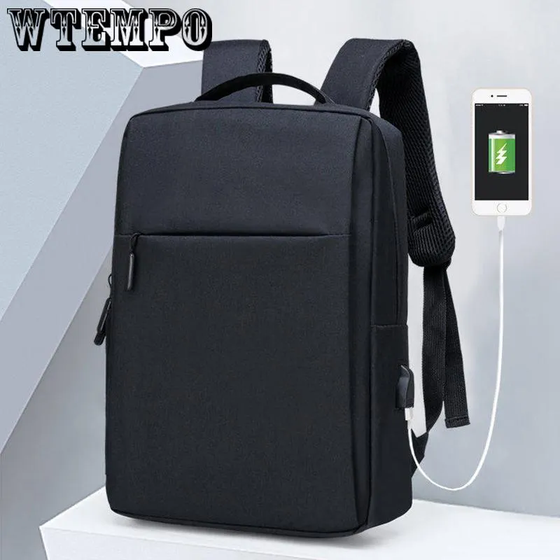 Business Backpack Men Laptop Backpacks Waterproof Male Bags USB Charging Back Pack Notebook Black
