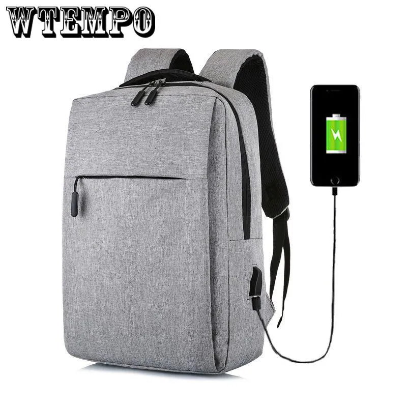 Business Backpack Men Laptop Backpacks Waterproof Male Bags USB Charging Back Pack Notebook Black