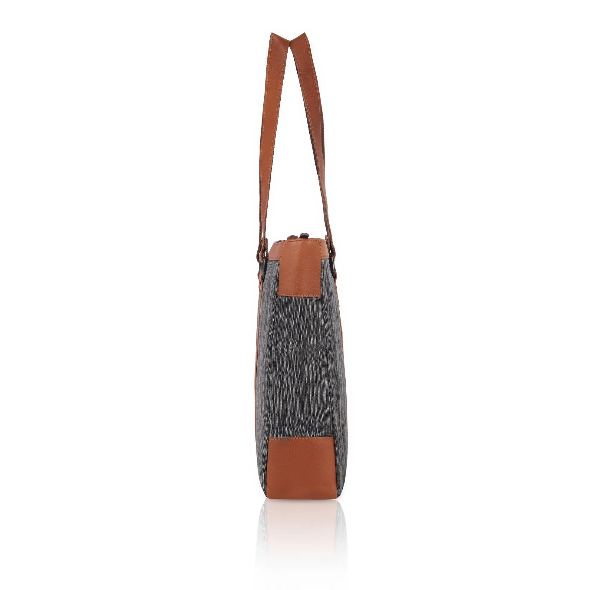 CAROLINA Canvas Laptop Tote Bag for Women I 15.6 inch Canvas Shoulder Bag