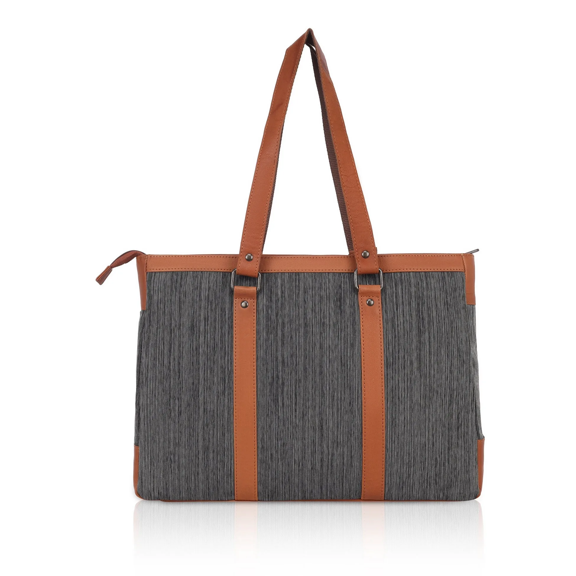 CAROLINA Canvas Laptop Tote Bag for Women I 15.6 inch Canvas Shoulder Bag