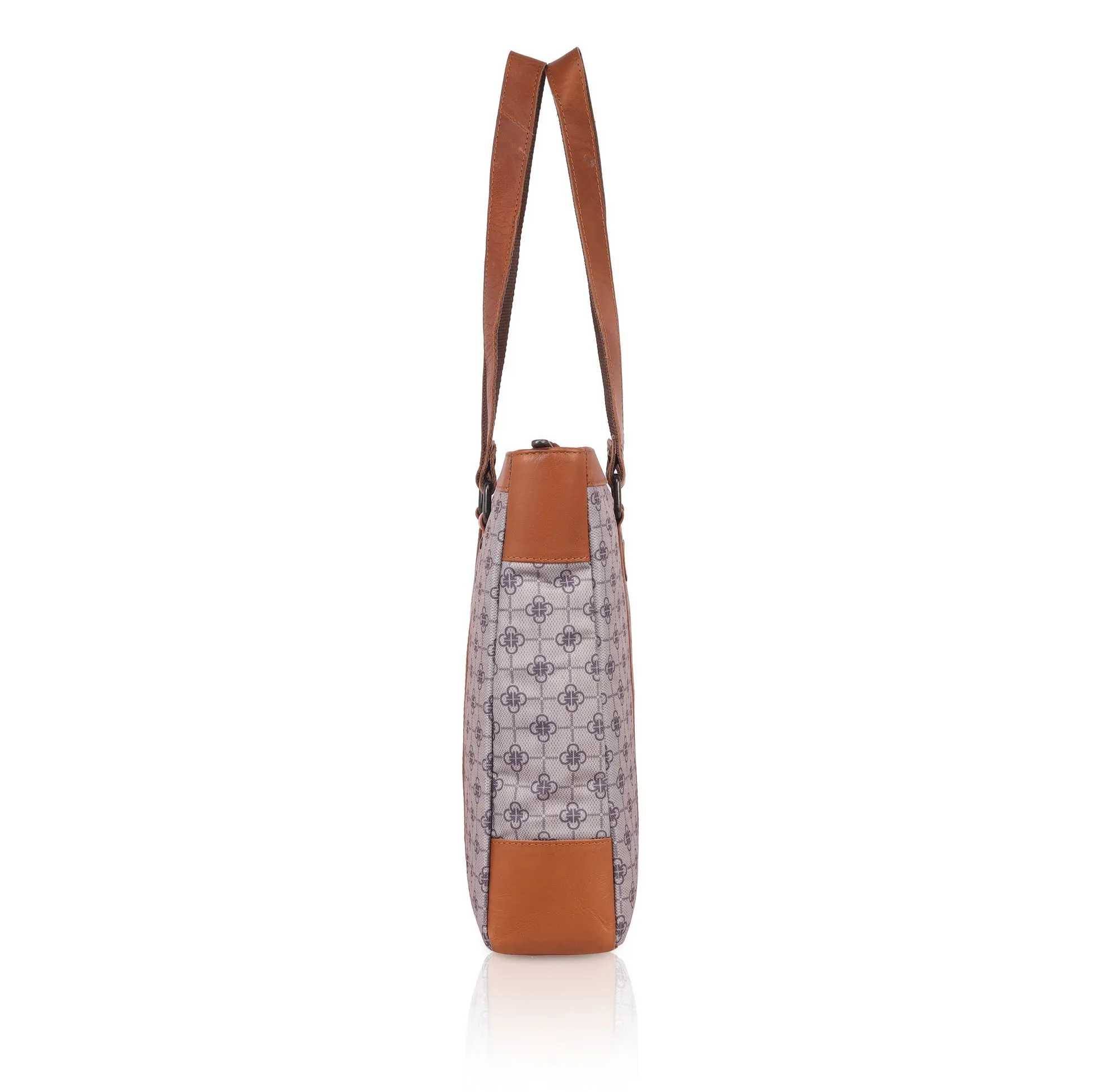 CAROLINA Laptop Tote Bag for Women I 15.6 inch Canvas Shoulder Bags for Laptop I Computer Messenger Purse I Handbag Office Briefcase Bag