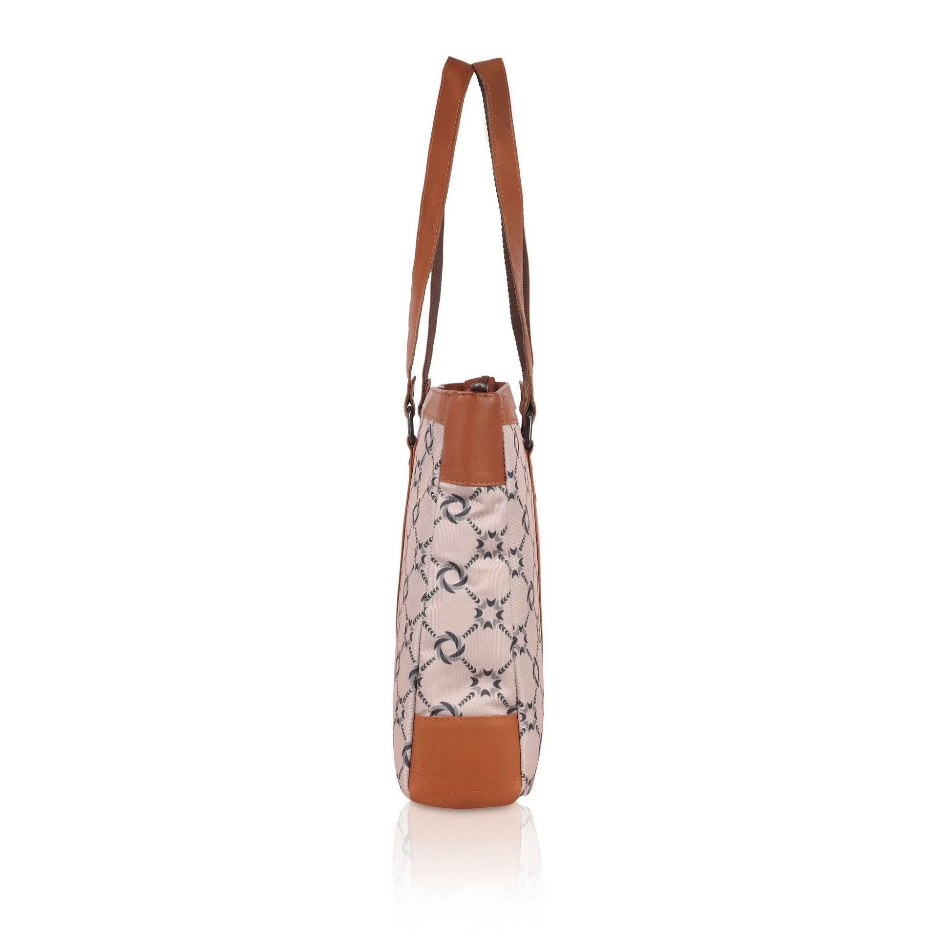CAROLINA Laptop Tote Bag for Women I 15.6 inch Canvas Shoulder Bags for Laptop I Computer Messenger Purse I Handbag Office Briefcase Bag