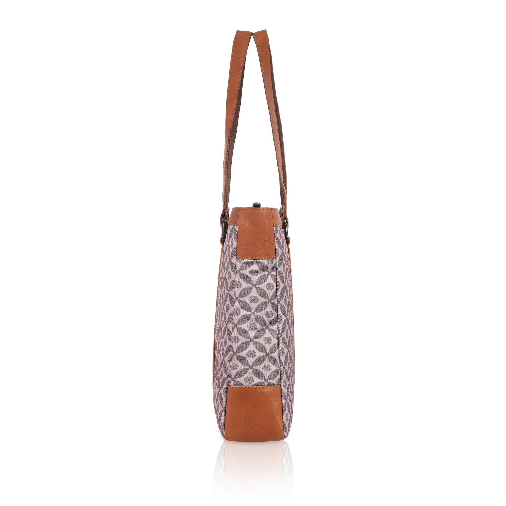 CAROLINA Laptop Tote Bag for Women I 15.6 inch Canvas Shoulder Bags for Laptop I Computer Messenger Purse I Handbag Office Briefcase Bag