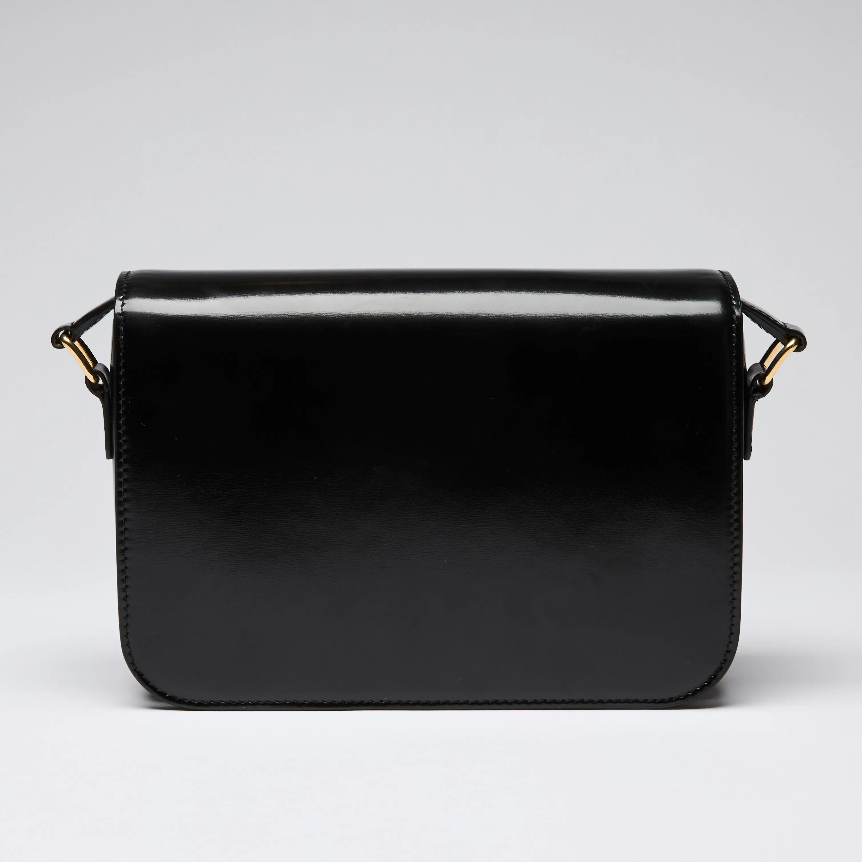 Celine Black Leather Classique Triomphe Bag