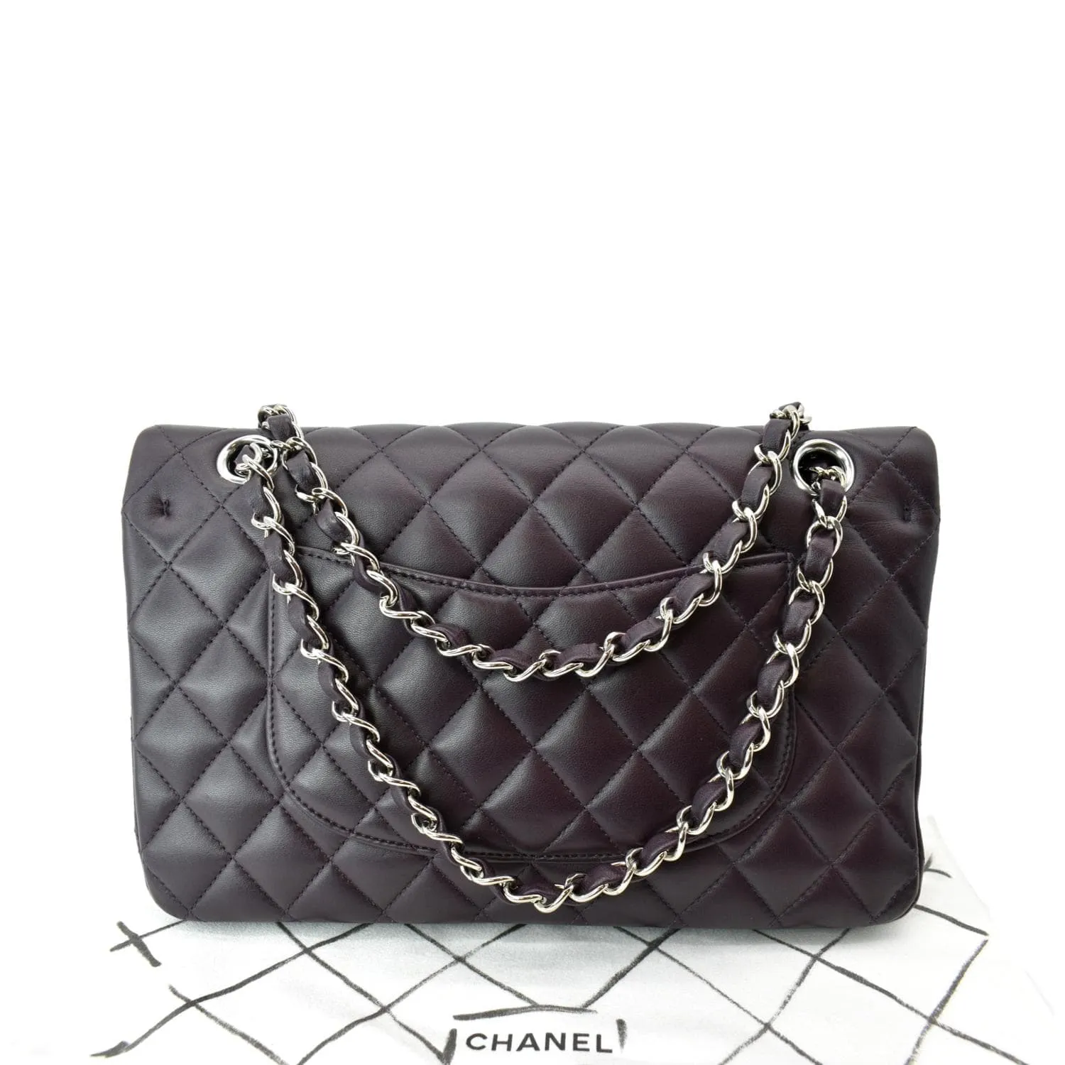 CHANEL Classic Flap Small Calfskin Leather Shoulder Bag Maroon