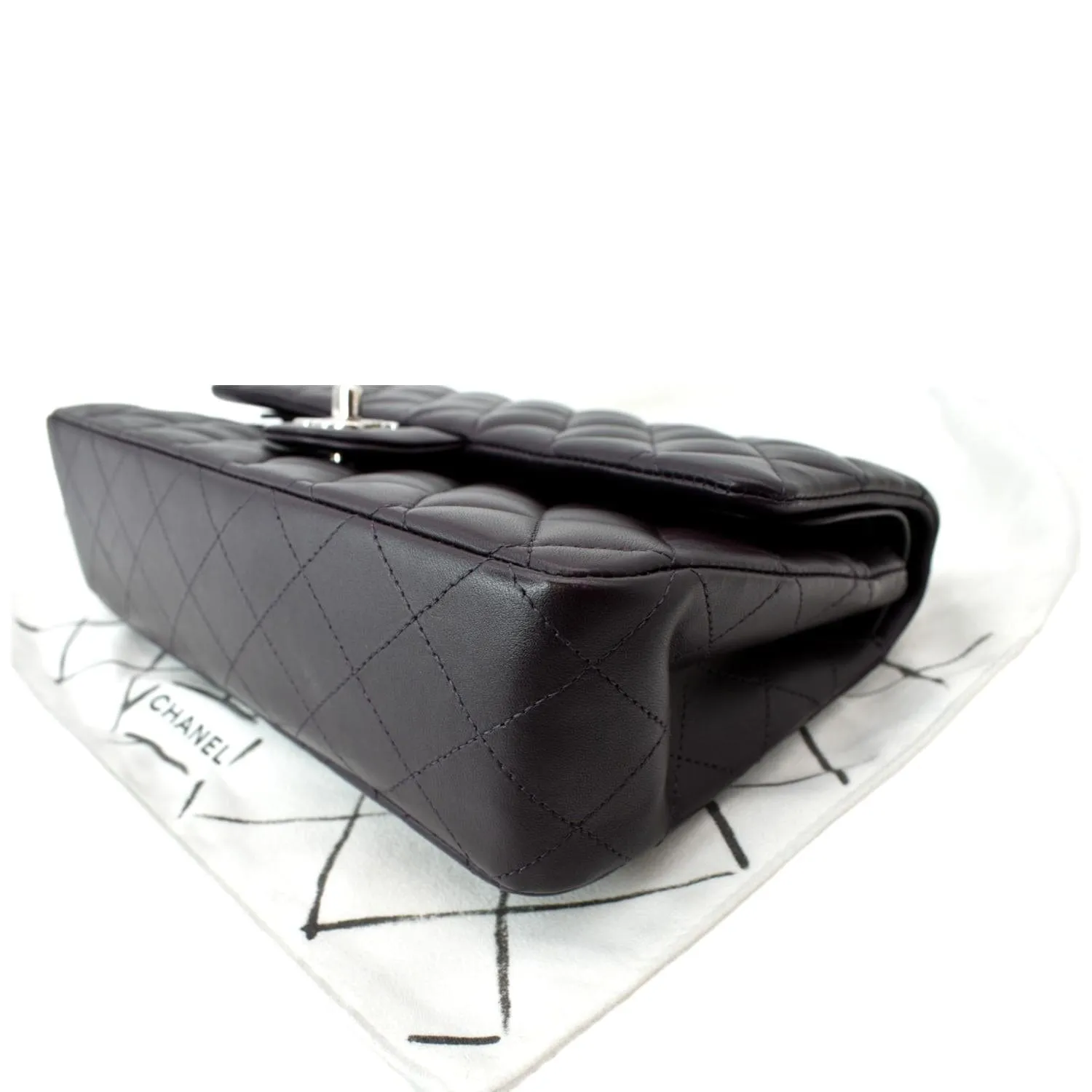 CHANEL Classic Flap Small Calfskin Leather Shoulder Bag Maroon