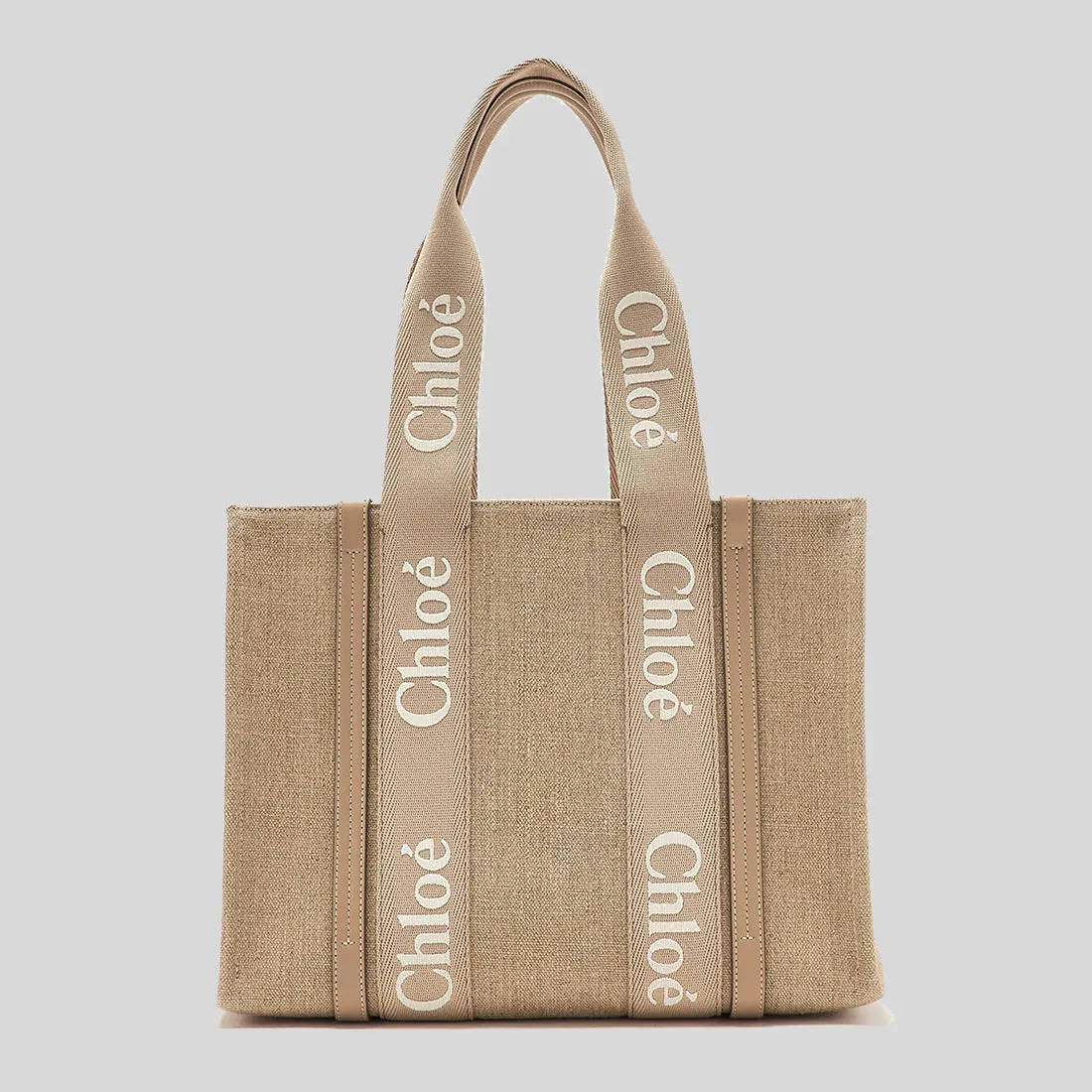CHLOE Woody Medium Tote Bag Boyish Brown RB-CHC23AS383L1720E