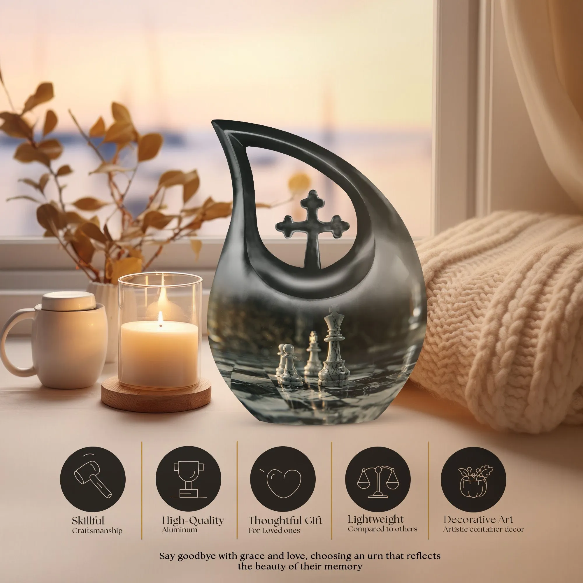 Endgame Checkmate: Designer Chess Urn for Cherished Memories