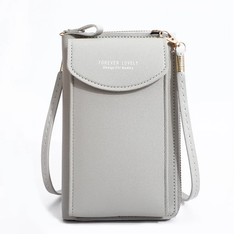 Female Letter Printed Smartphone Pochette Crossbody Bags