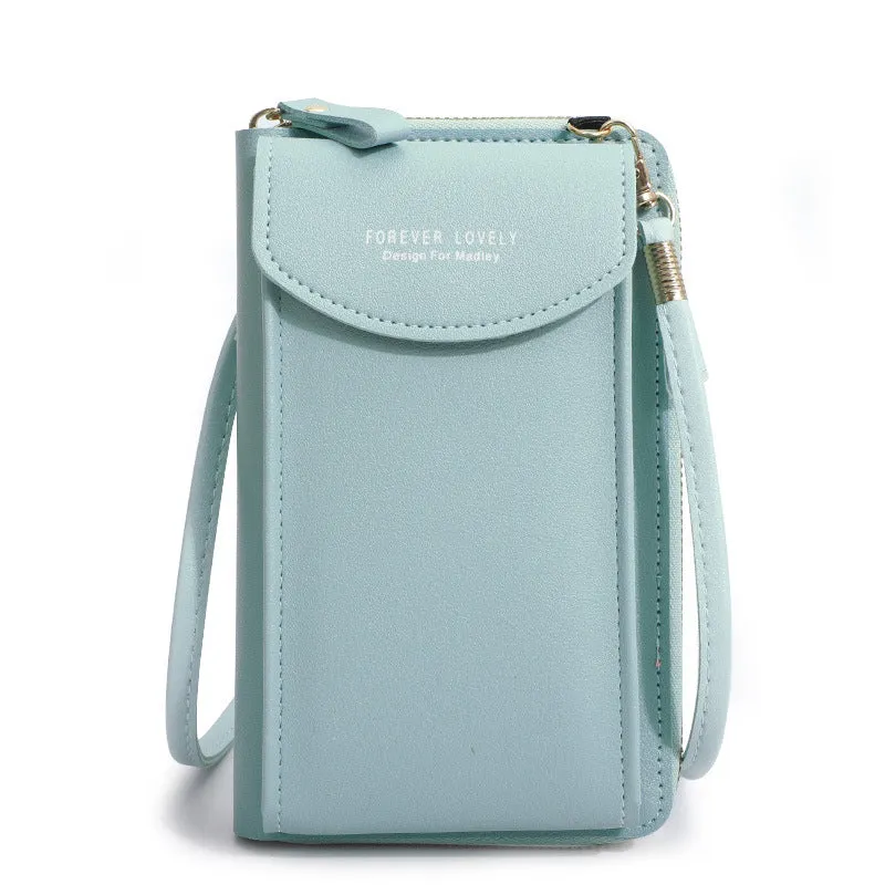 Female Letter Printed Smartphone Pochette Crossbody Bags