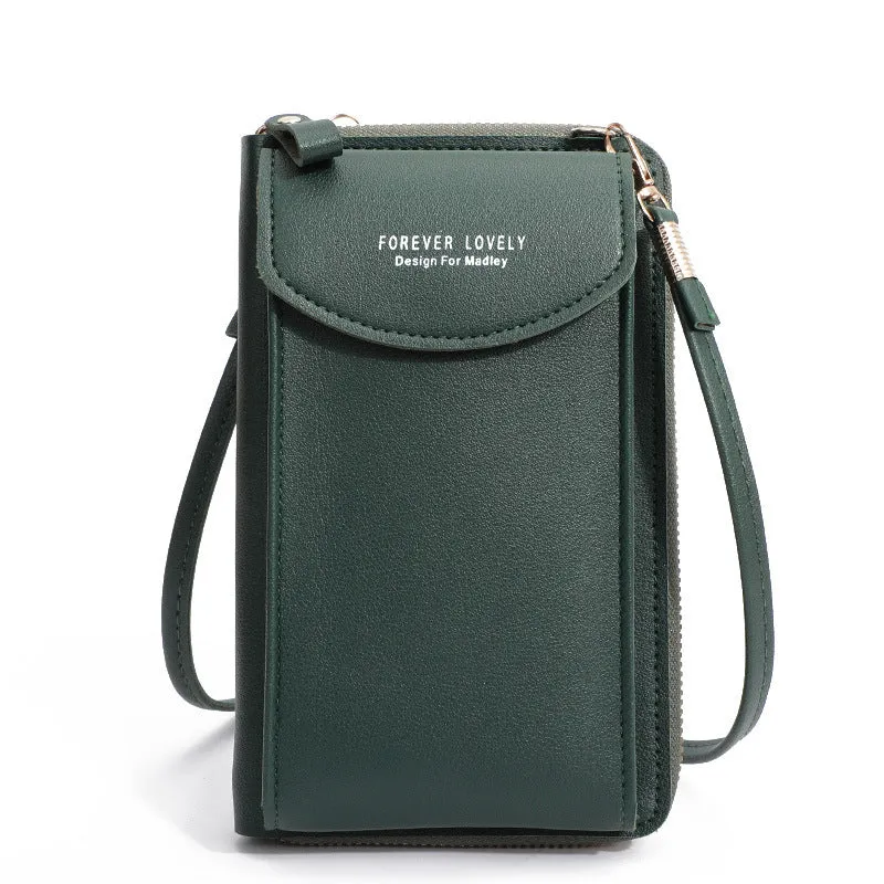 Female Letter Printed Smartphone Pochette Crossbody Bags