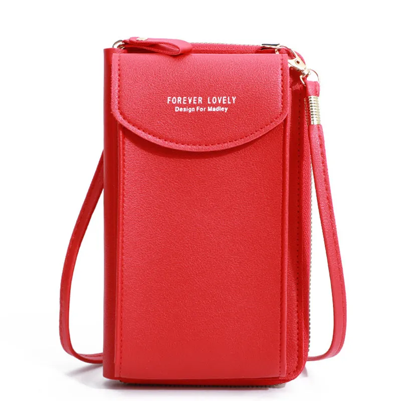 Female Letter Printed Smartphone Pochette Crossbody Bags