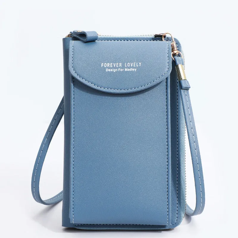 Female Letter Printed Smartphone Pochette Crossbody Bags