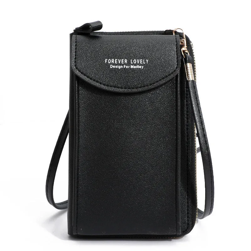 Female Letter Printed Smartphone Pochette Crossbody Bags