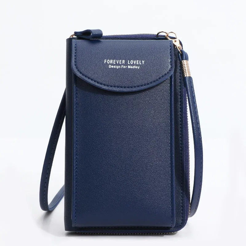 Female Letter Printed Smartphone Pochette Crossbody Bags