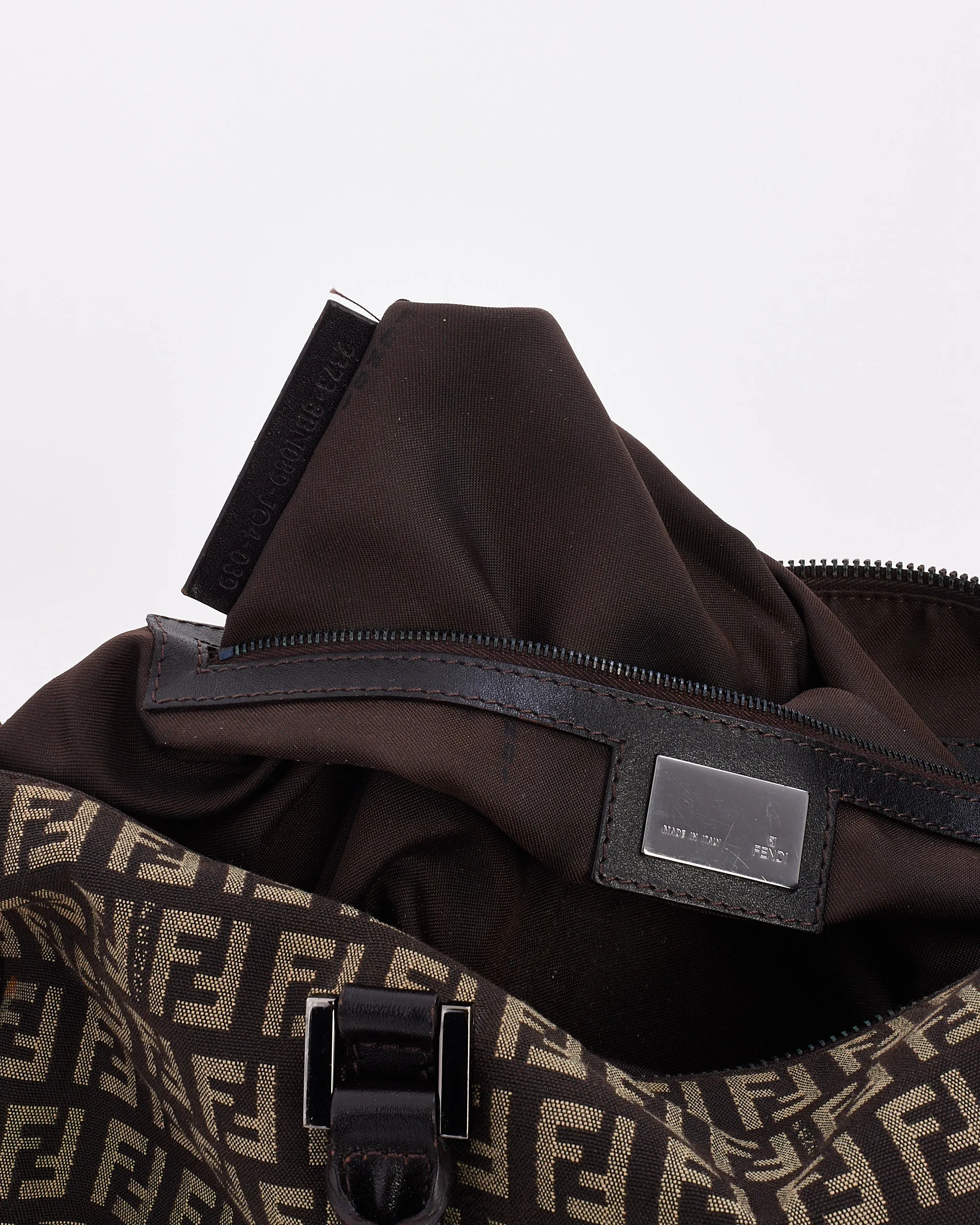 Fendi Brown Vintage Zucchino Top Handle Bag