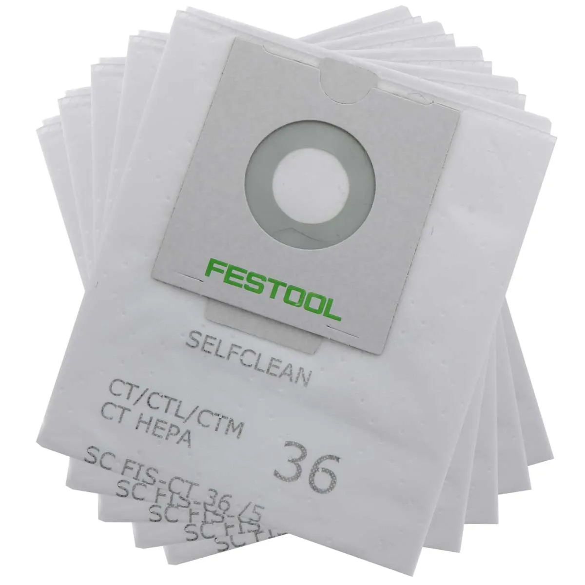 Festool 496186 CT36 Self-Clean Filter Bag 5pk