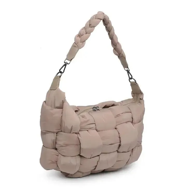 Geneva Hobo Bag-(Nude)