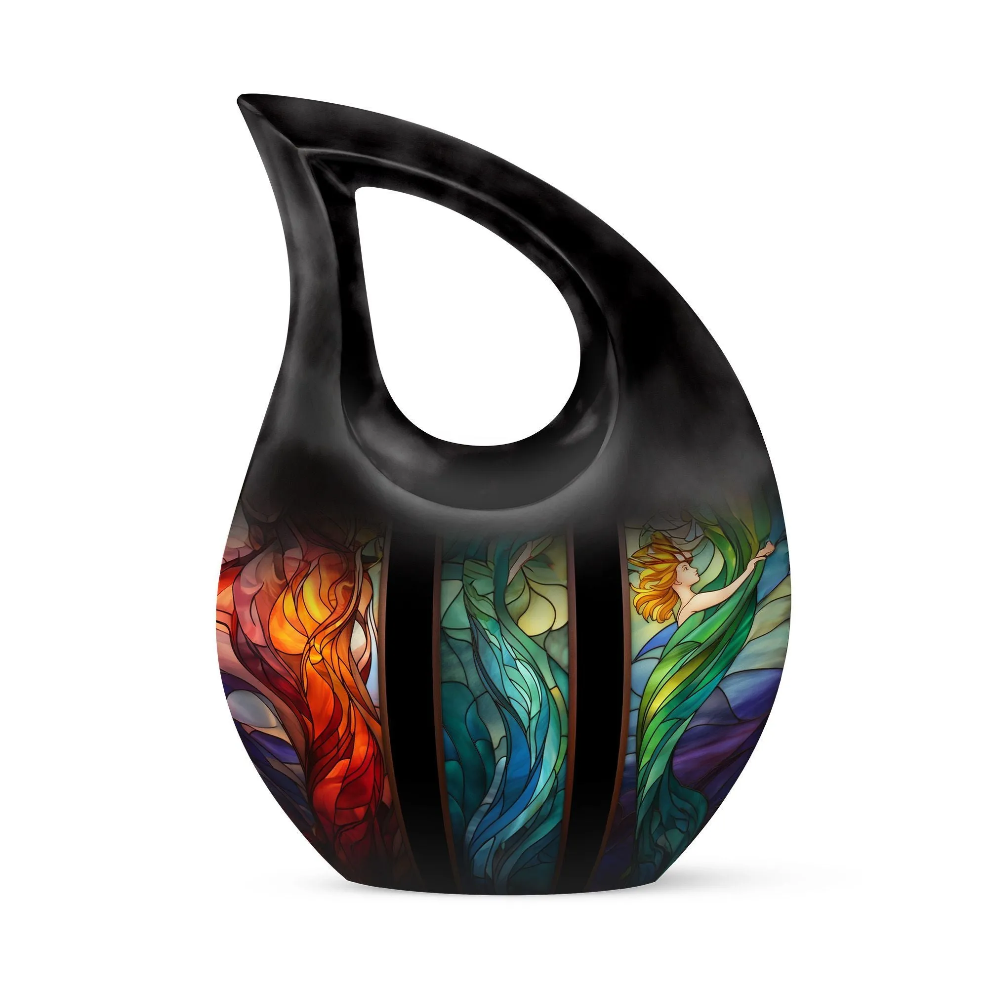 Glass Cross Drop Urn - A Cherished Memorial Keepsake Urn