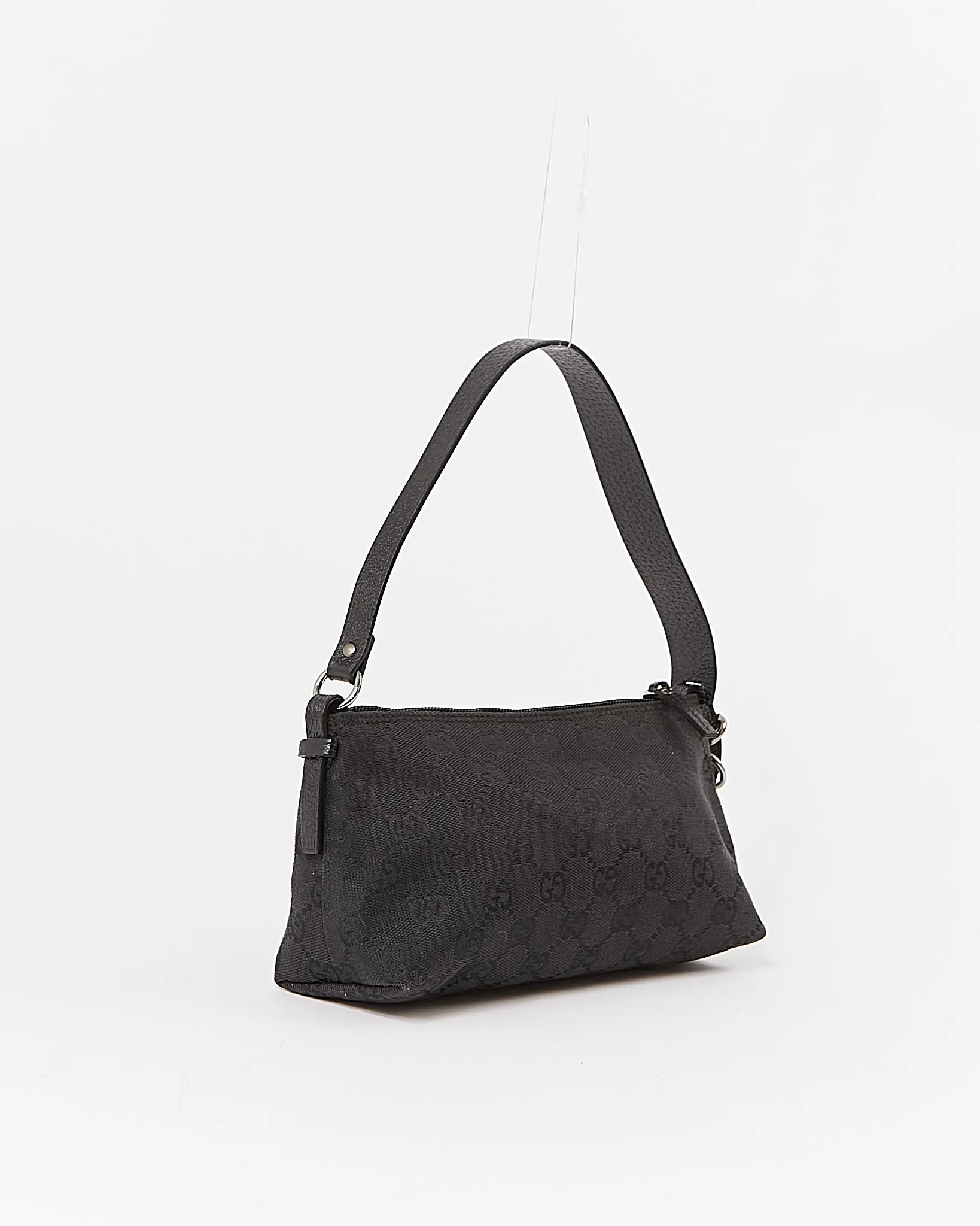 Gucci Black GG Supreme Canvas Shoulder Bag