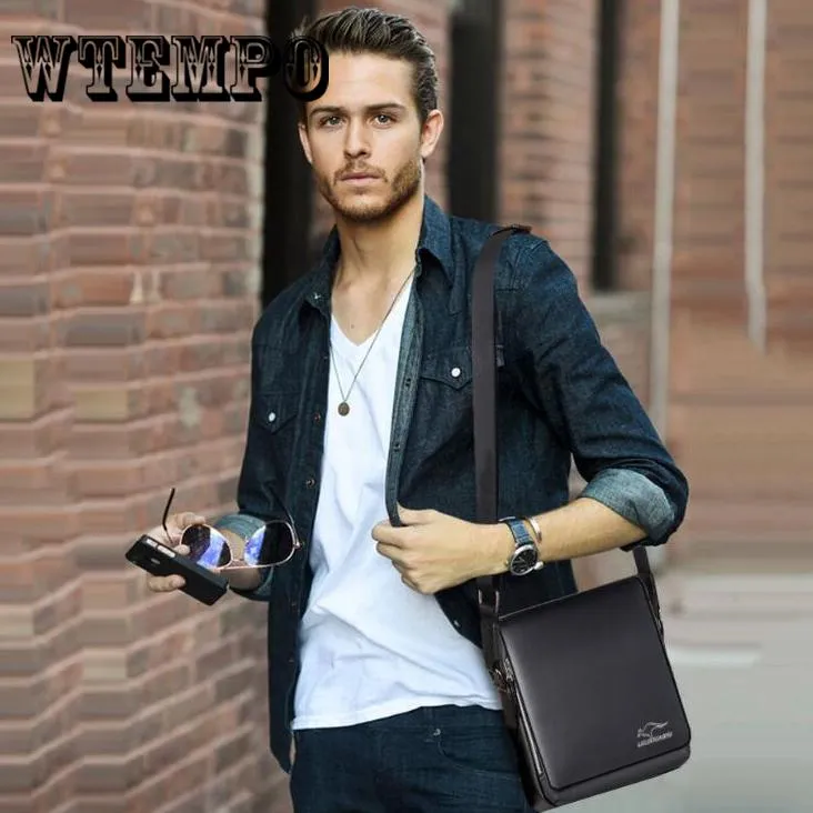 Handbags Men Briefcase Leather Crossbody Shoulder Bag Business Messenger Handbags