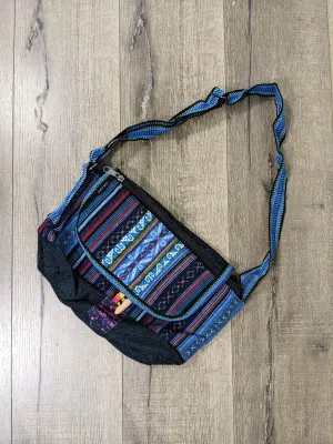 Heavy Cotton & Gheri Stripe Shoulder Bag