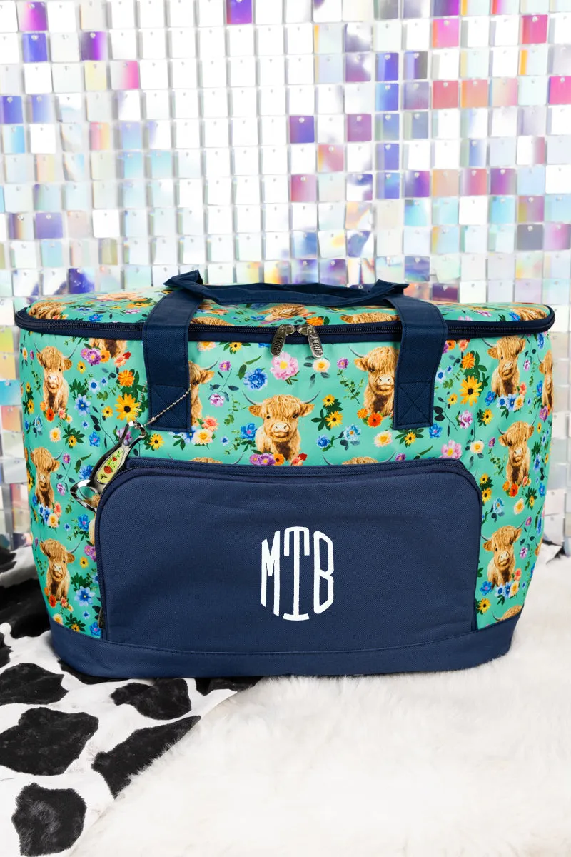 Highland Hills and Navy Cooler Tote with Lid