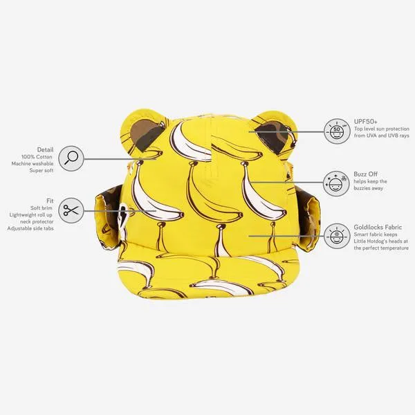 Kids Cub Hat with Neck Flap: Banana Split