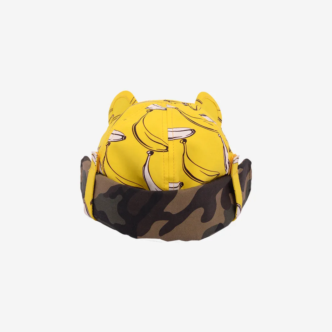 Kids Cub Hat with Neck Flap: Banana Split