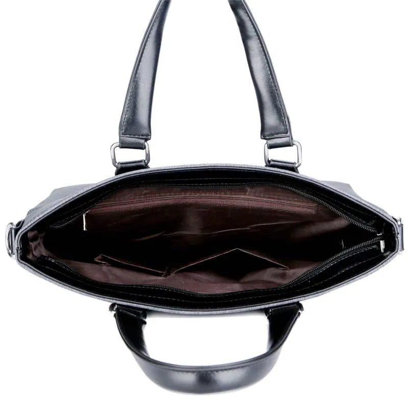 Laptop Handbags Man Briefcases Business Crossbody Bags Faux Leather Handbags for Document