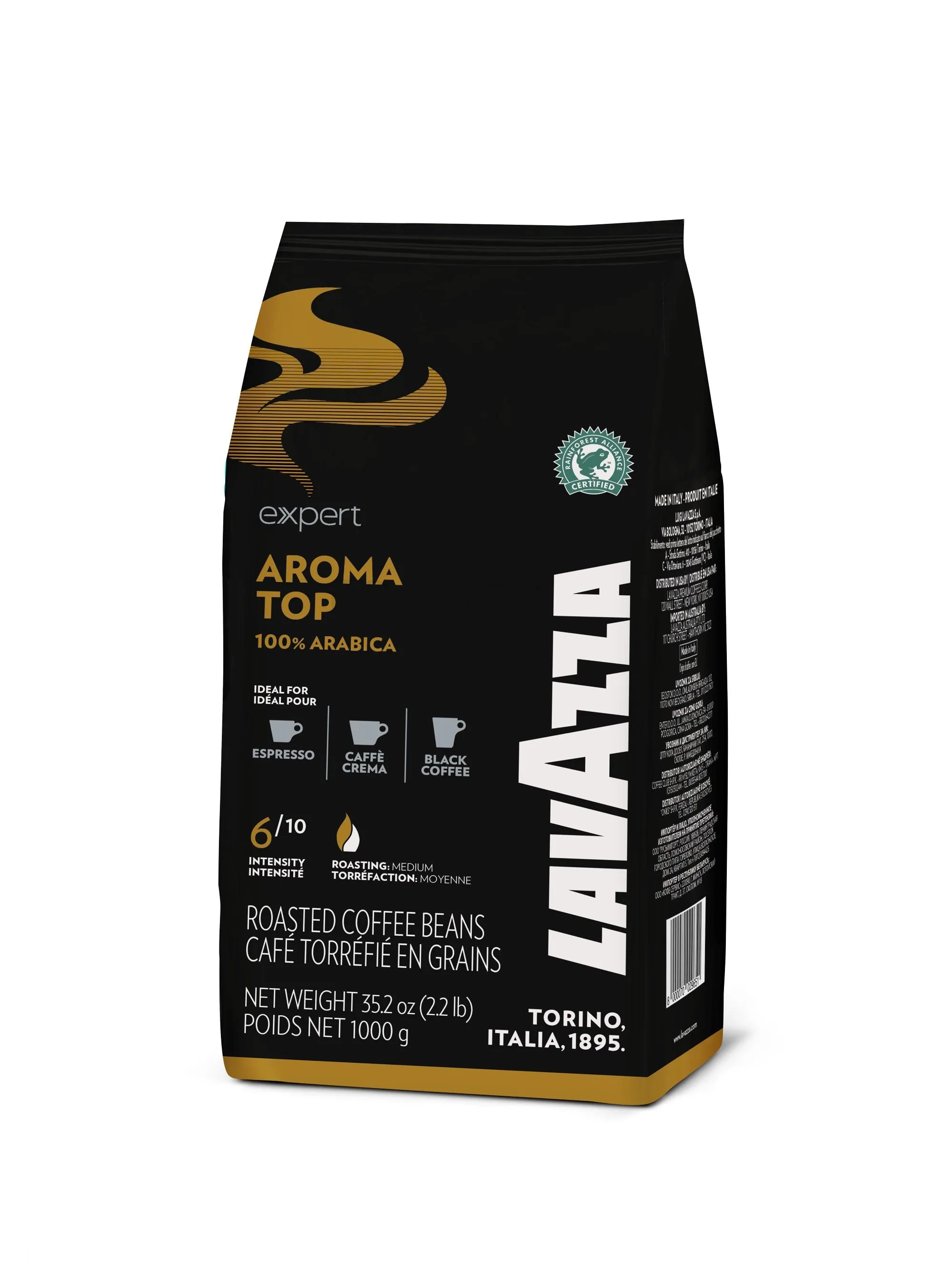 Lavazza Aroma Top 6Kg Coffee Beans (6 Packs of 1Kg)
