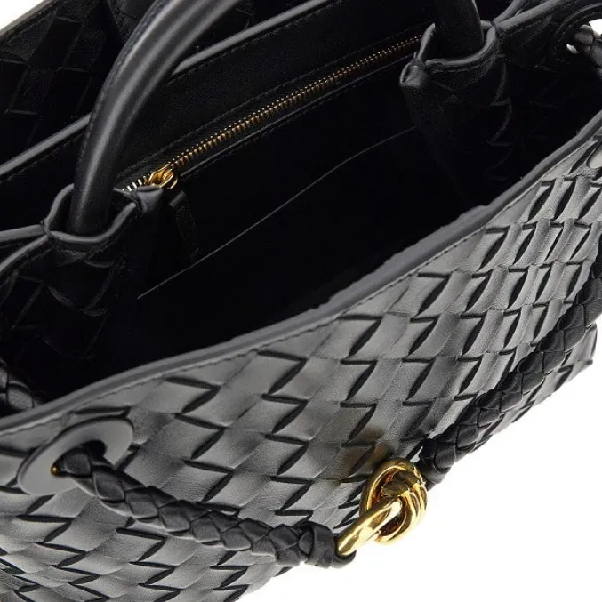 Leather woven Tote Bag