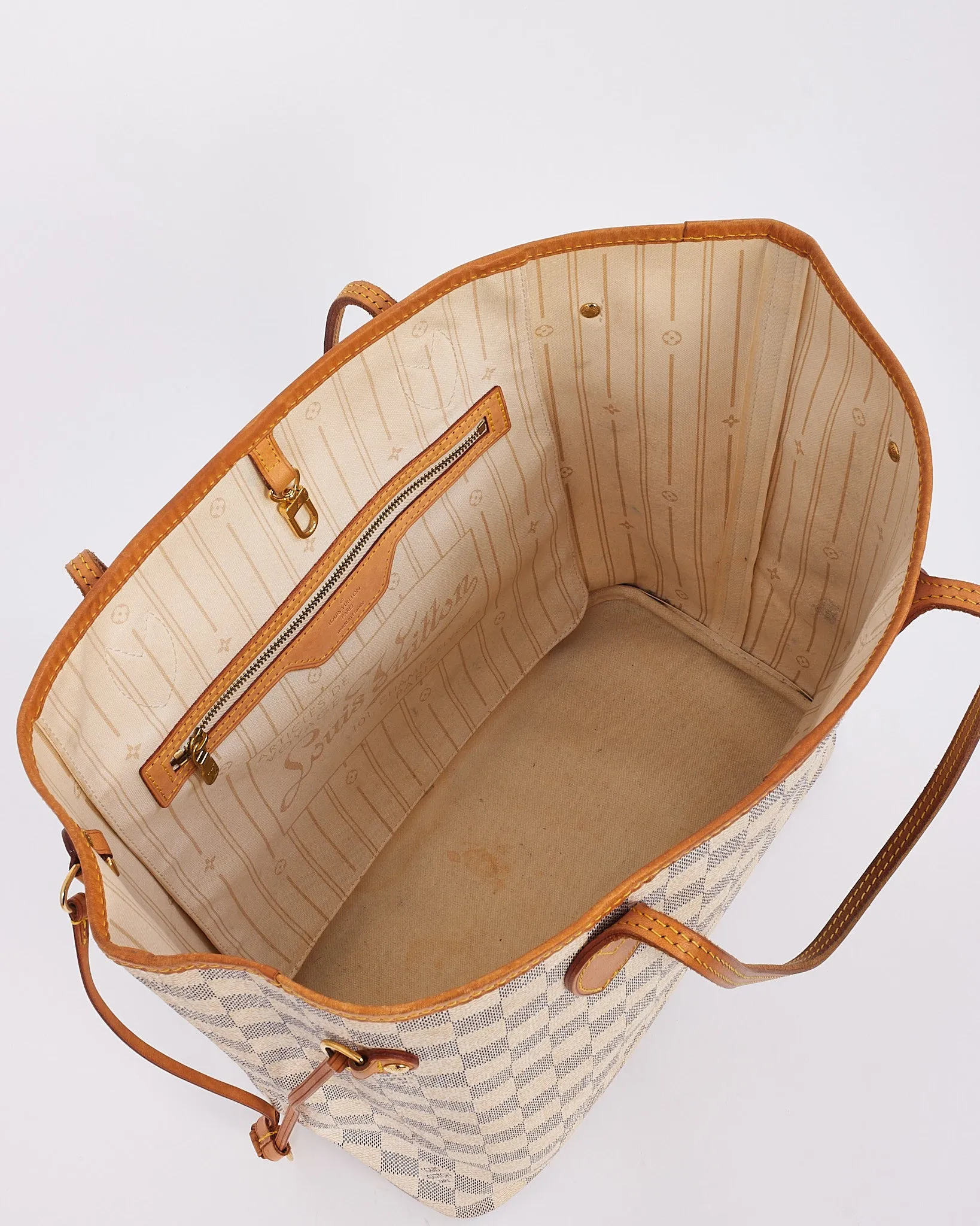 Louis Vuitton Damier Azur Canvas Neverfull MM Tote Bag