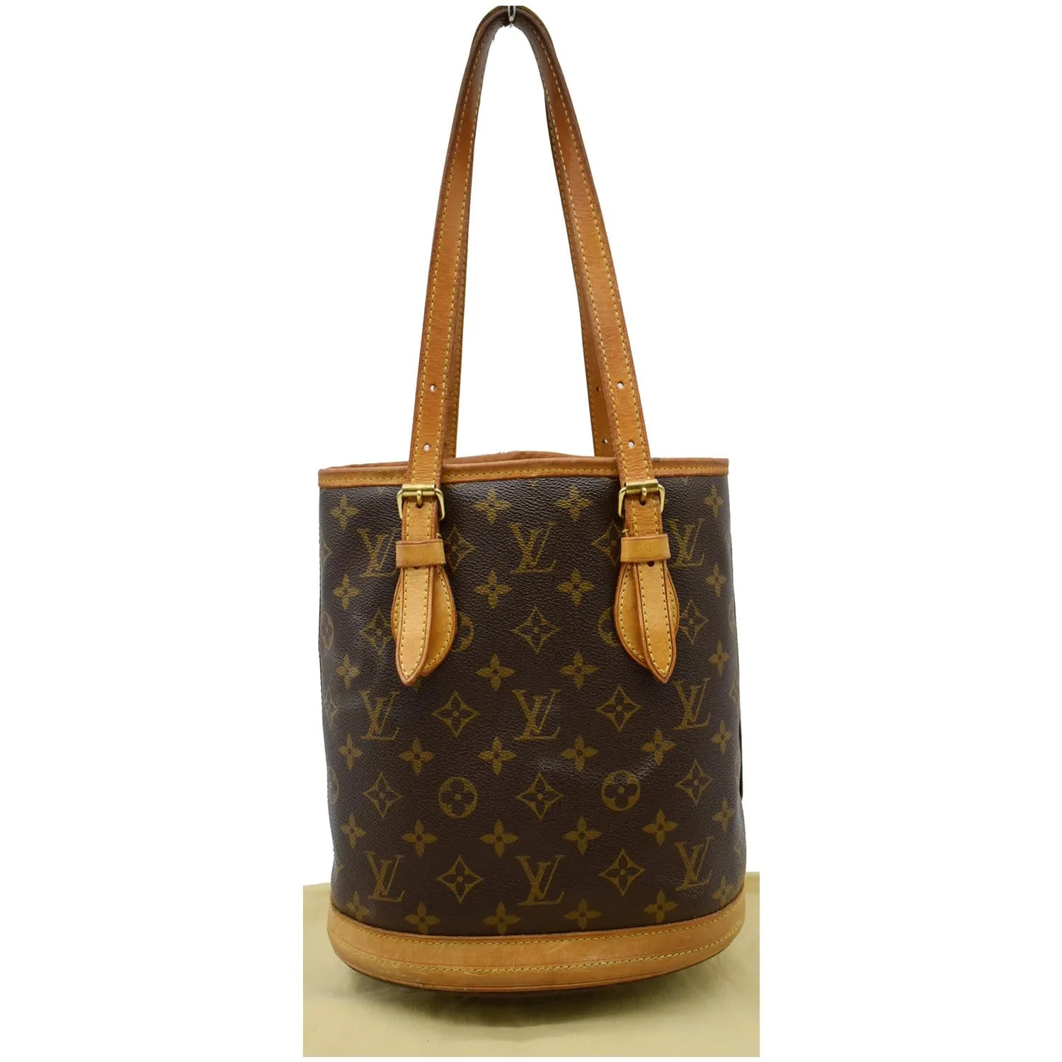 LOUIS VUITTON Marais Bucket Monogram Canvas Shoulder Bag Brown